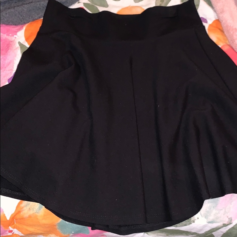 Black mini skirt